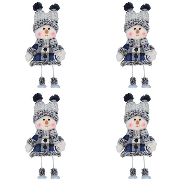 Muñeco de nieve navideño lindo peluche muñeco de Papá Noel suministros decorativos para fiestas navideñas (01B)