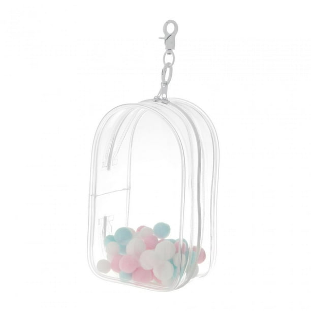 Llavero de vitrina transparente, estuche de almacenamiento para muñecas, bolsa de almacenamiento para muñecas pequeñas, gran regalo, dijes de llavero claro