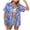 Sky Blue, variant on felwors Women's Tropical Vacation Hawaiian Shirt Pink Hibiscus Palm Leaf Print Short Sleeve Button Down Beach Casual Summer Shirt (Light Purple, XXL)