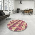 thumbnail image 4 of Ahgly Company Machine Washable Indoor Rectangle Transitional Pink Lemonade Pink Area Rugs, 3' x 5', 4 of 7