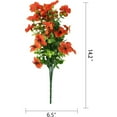 thumbnail image 3 of 6 Bundles Artificial Eucalyptus Flowers Outdoor UV Resistant Fake Violet Flowers No Fade Faux Plastic Greenery Shrubs Garden Porch Window Box Spring Summer Decoration (Orange), 3 of 7