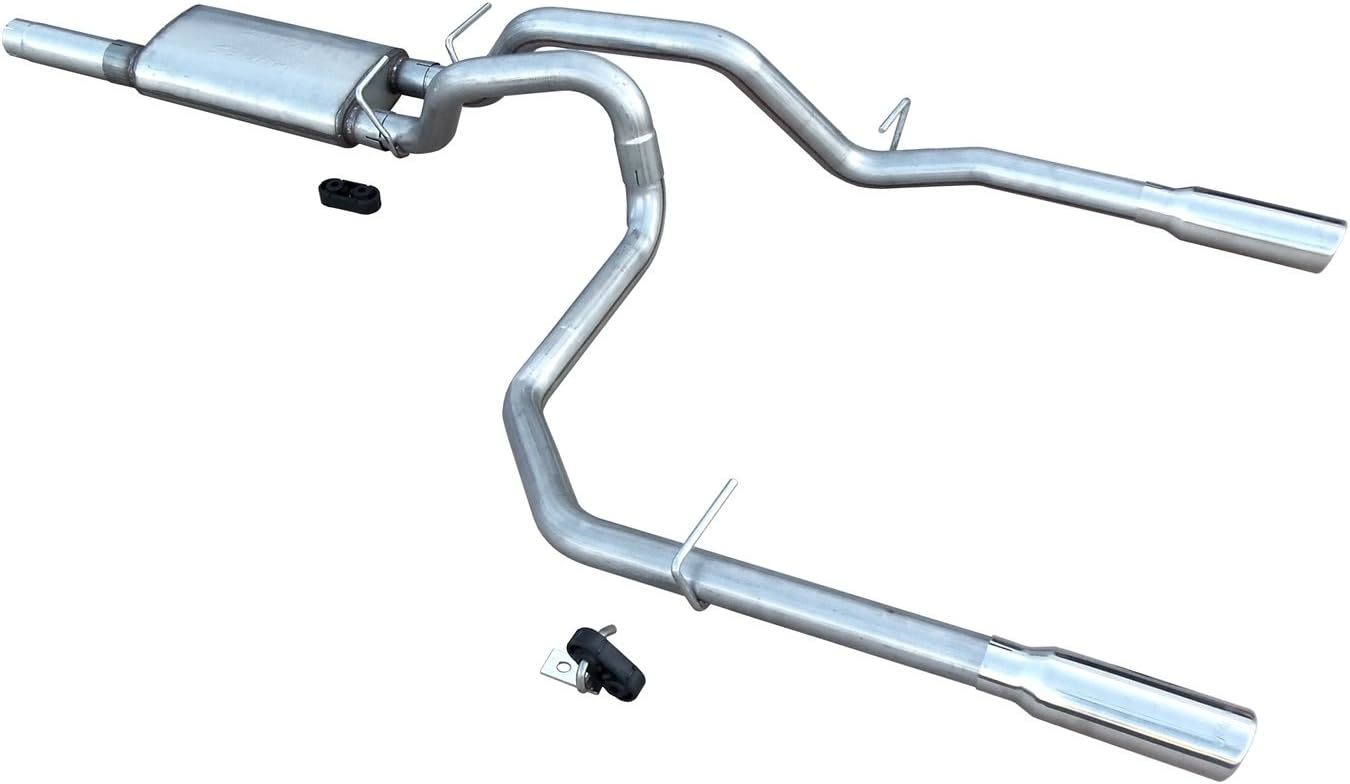 Pypes Performance Exhaust SGT29V Violator Series Cat Back Exhaust System; Split Rear Dual Exit; 3 in. Intermediate And 2.5 in. Tail Pipe; Violator Muffler/Hardware/3.5 in. Polished Tips Incl.;
