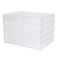 thumbnail image 3 of Joyero Transparente Tipo Cajón, 120 CompariChimentos, Transparente Como El Cristal, Diseño de Manija, A Prueba de Polvo e Impermable, Material PlásTico para, 3 of 7