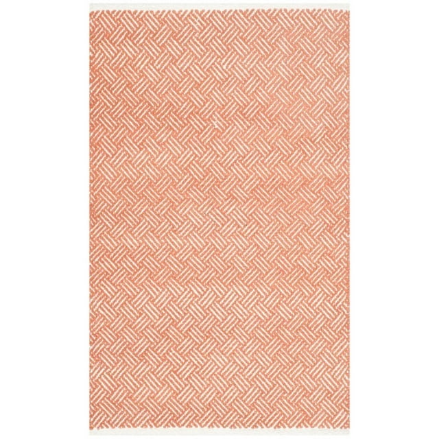Safavieh Boston Collection BOS680C Handmade Orange Cotton Area Rug (5' x 8')