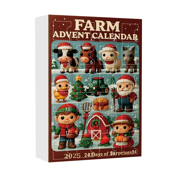 SPOORYYO Christmas 2025 Farm-Themed Countdown Calendar for Families | Festive Advent Calendar with Daily Surprises | Holiday Decor and Traditions Await