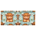 thumbnail image 3 of Daisy Cows Flowers Kitchen Curtains Half Tier Curtain 2 Rod Pockets Bathroom Bedroom Cupborad Living Room 27"x36", 3 of 7