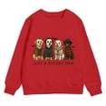 thumbnail image 4 of Ccpelsie Boys Pullover Sweatshirts Soft Long Sleeve Tops Kids Cotton Crewneck Sweatshirt(Red,4-5 Years), 4 of 4