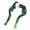 Green, variant on Motorcycle Brakes & Clutches foldable Levers set Quick Fold Mechanism Brake Clutches Levers Comfortable Control for All Rides