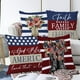 thumbnail image 1 of Funda de almohada de 4 piezas con estampado de bandera del Día de la Independencia, juego de cuatro piezas con estampado de terciopelo melocotón, funda de almohada para sofá, funda de cojín para dormi, 1 of 6