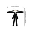 thumbnail image 2 of INSPIRE CHIC Women's Velvet Bow Brooch Tie Neck Band Ties with Beads Decor Black, 2 of 4