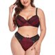 thumbnail image 2 of Gibobby Conjunto de lencería Ropa De Dormir Ropa De Dormir Mujer Cuello En V Bordado Encaje Lencería Lenceria China Gifts Lenceria Sexy Mujer(Rojo, B), 2 of 3