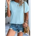 thumbnail image 2 of Womens Short Sleeve Tops Light Blue M, 2 of 6