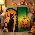 thumbnail image 5 of SHENGXINY Halloween Throw Blanket Decorations Indoor,Whimsical Cartoon-Print Fleece Blanket for Window Sofa Fall Comfort Decor, 5 of 9