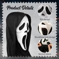 thumbnail image 4 of Máscara de Halloween TAMRAN Scary Ghostface de látex para adultos, 4 of 8