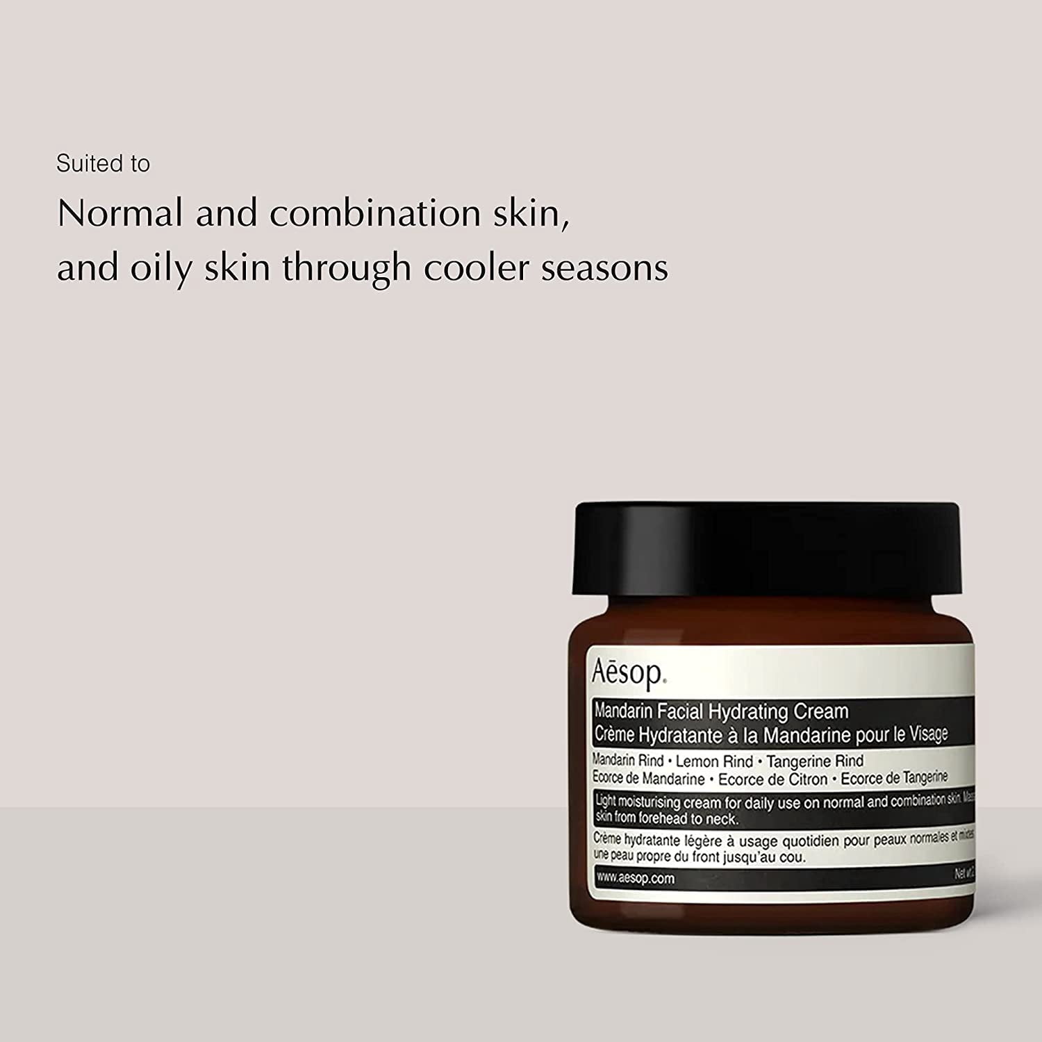 Mandarin Facial Hydrating Face Cream by Aesop for Unisex - 2.1 oz Face Cream