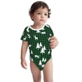 thumbnail image 2 of Yiaed Christmas tree green plaid Print Infant Climbing Short Sleeve Onesie One-Piece Baby Bodysuit Clothes 0-12 Months -, 2 of 6