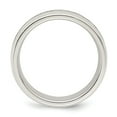 thumbnail image 2 of White Sterling Silver Ring Band Wedding Beveled Standard, 2 of 4