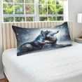 thumbnail image 4 of Adorable Wolf in Night Plush Pillow Cases Standard Size Ultra Soft Warm Pillowcases with Zipper 20"x26", 4 of 9
