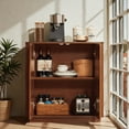 thumbnail image 3 of Tcbosik 2 Doors Buffet Sideboard, Modern Storage Cabinet with Adjustable Shelf, Coffee Bar Cabinet, Credenza for Dining Room, Living Room, Kitchen, Entryway, Walnut, 3 of 9