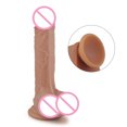 thumbnail image 3 of Consolador simulado de silicona líquida de doble capa con ventosa fuerte para mujeres y adultos ToyYG003 de doble capa, 3 of 8