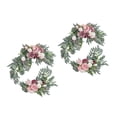 thumbnail image 1 of Guirnalda artificial rústica con centro de mesa hecho a mano, arco de boda con rosas 2 rosa púrpura, 1 of 9