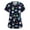 Ac Dark Blue, variant on Machine Washable Black Scrub Top, Animal Print Tops For Women Breathable Workwear Scrubs Loose Fit Shirts V-Neck With Pockets Pink Nurses Dress Dresses Summer 2025 Blue