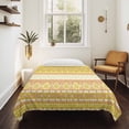 thumbnail image 4 of Yellow Khaki Boho Tapestry for Bedroom Wall Hanging Tapestry, Vintage Ethnic Tribe Abstract Art Ceiling Backdrop Tapestries Poster Blanket Wall Decor for Teens Room Living Room Dorm 39" x 59", 4 of 8