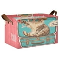 BZSMCE Collapsible Fabric Cube Storage Bins Cat Site Box Design Pattern