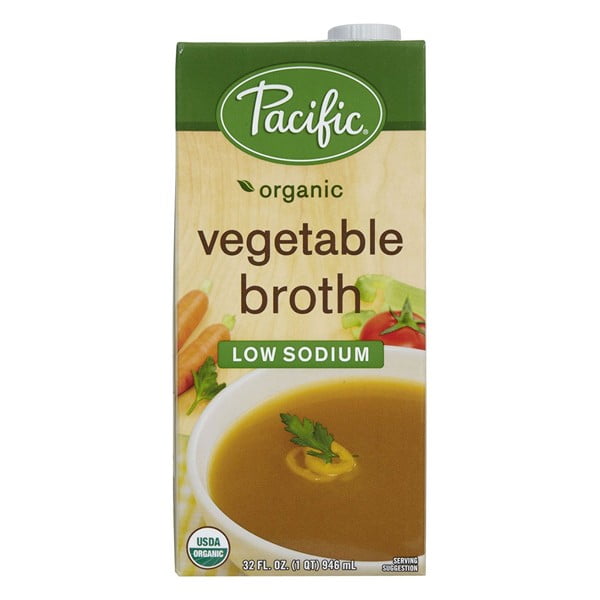 Pacific Organic Low Sodium Vegetable Broth 32 oz Cartons Pack of 6