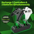 thumbnail image 3 of Fosmon [Quad Pro 2 Max] Charger Stand, Charging Dock Station with 4x 2200mAh Rechargeable Battery Pack for Xbox Series X/S, Xbox One, Xbox One X Controllers - Black, 3 of 7