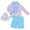 Light Blue, variant on Tween Girls Swimsuits 3 Piece Long Sleeve Cute Two Piece Rash Guard Top with Swim Shorts Sun Outfit for Toddler Little Kid Youth Swimwear 6-7 Years