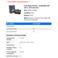 thumbnail image 2 of Front Brake Pad Set - Compatible with 2014 - 2016 Kia Forte - Centric, 2 of 2