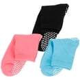thumbnail image 3 of EXHUMKY BERTDOMD 3 Pairs Women's Cotton Yoga Socks, Non-Breathable, Comfortable Fit for Pilates and Exercise, 3 of 6