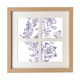 thumbnail image 1 of Lila decorativos patron clasico Pantalla de escritorio de pared de marco 4 aperturas, 1 of 4