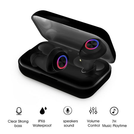 GOOGLE cp7 Wireless Earbuds, bluetooth 5.0 Headphones TWS True Wireless Stereo Headset in-Ear Sport Gaming Earphones Built-in Mic with 2200mAh Charging Case for iPhone &
