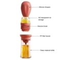 thumbnail image 5 of Olive Oil Bottle with Brush, 2 in 1 Glass Oil Dispenser Bottle with Silicone Dropper for Kitchen Cooking BBQ Baking Grill Pastry Brush (Red), 5 of 9