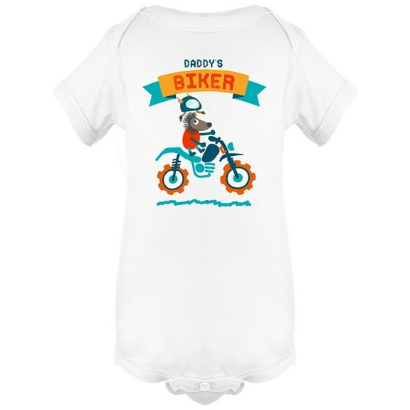 Daddys Biker Hedgehog Bodysuit Infant -Image by Shutterstock, Newborn
