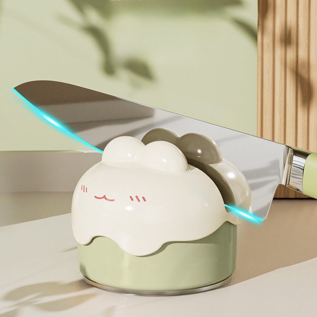 TIMIFIS Plasticwhetstone Millstone Household Sharpening Stone Kitchen Double Sided Sharpening Stone with Base Non Slip Knife Sharpener Polishing Grinding Knife Sharpening Tool Kitchen Gadgets