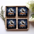 thumbnail image 4 of Happy Halloween Pitbull Witch Pumpkins Bats Set of 4 Stone Coasters Terrier Dog Lover 4x4in Absorbent Soapstone Coaster - 13012, 4 of 5