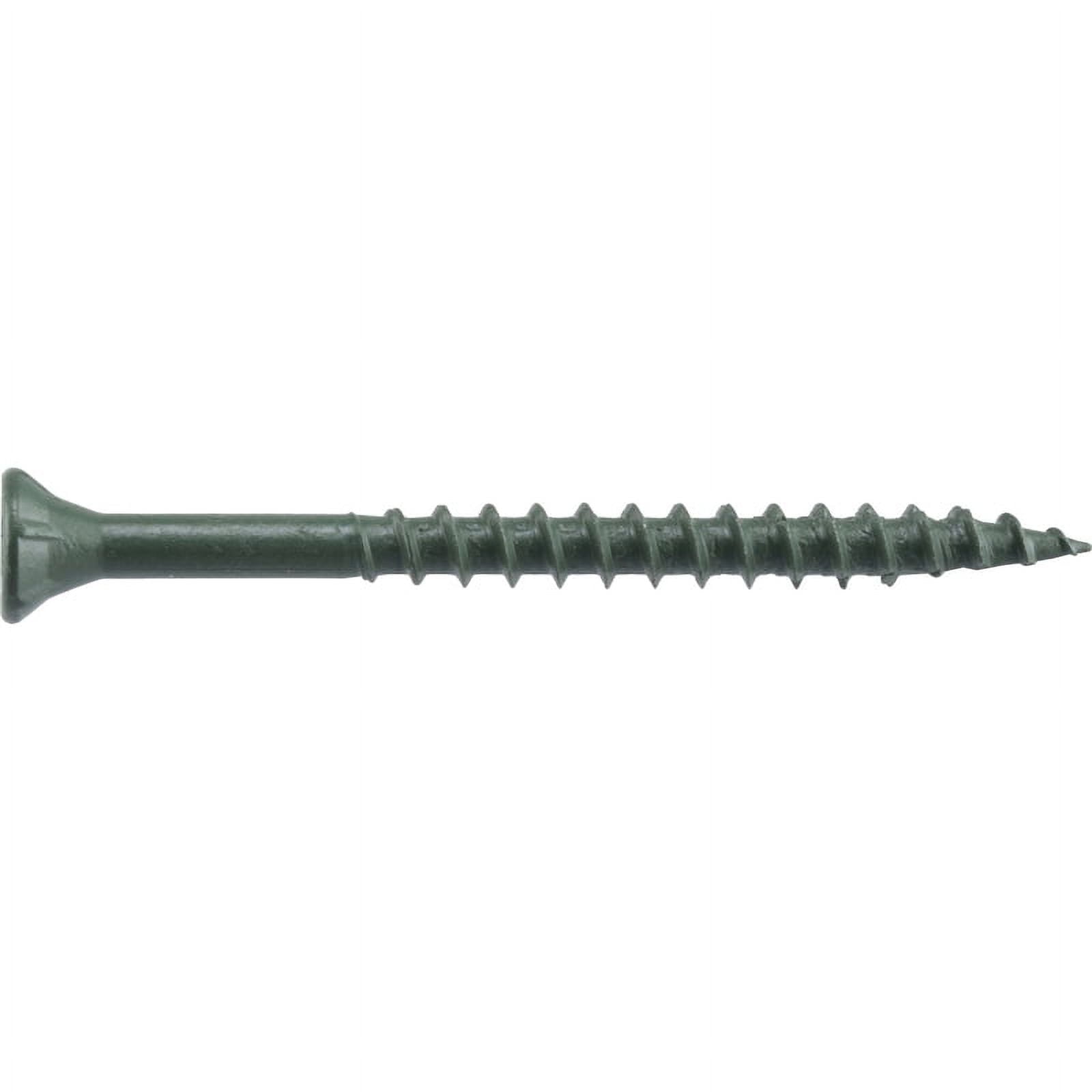 Deck Plus Exterior Green, Wood Screws, Steel, Self-Drilling, (#8 x 2"), 5lb Box