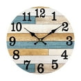 thumbnail image 4 of Style Wall Clock For Living Room Bedroom 24 Hour Display Modern Density Board Hanging Clock With Design, 4 of 5