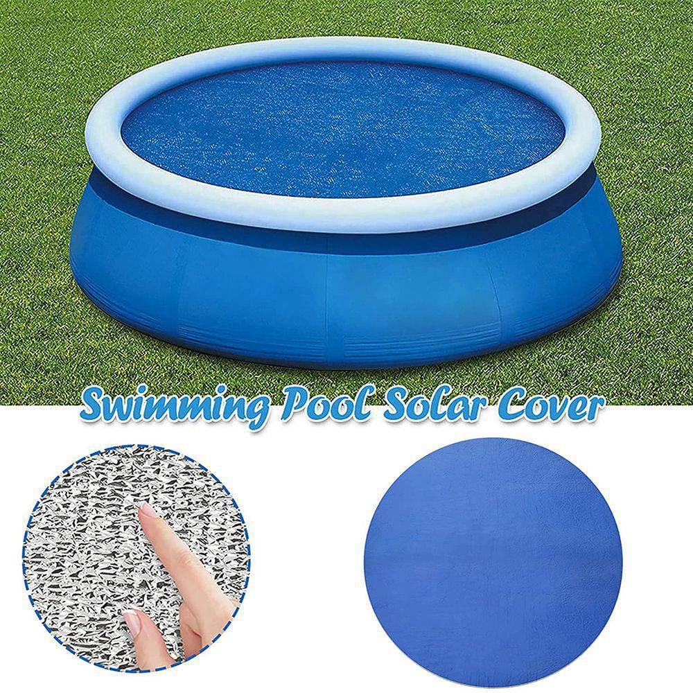 8ft Circular Swimming Pool Cover Solar Pool Cover for The Ground Swimming Pool, Reduce Water