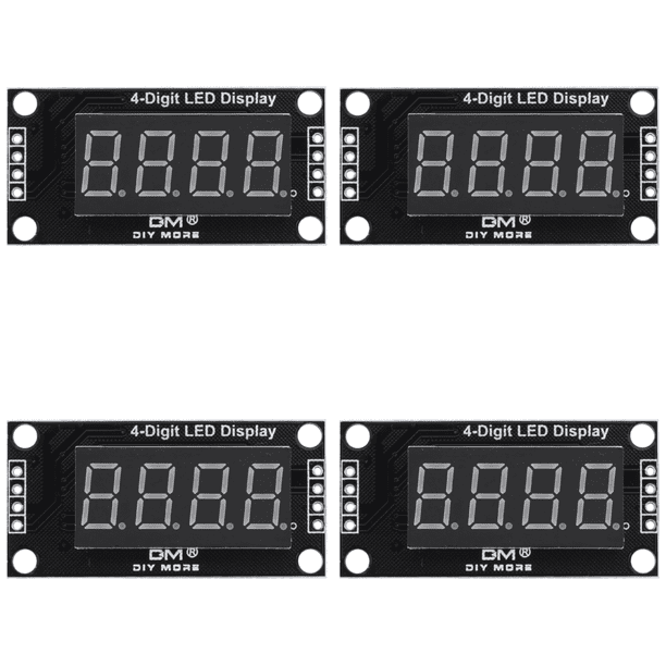 Módulo de pantalla LED TM1637 Módulo de reloj de 4 dígitos Módulo LED digital (amarillo)