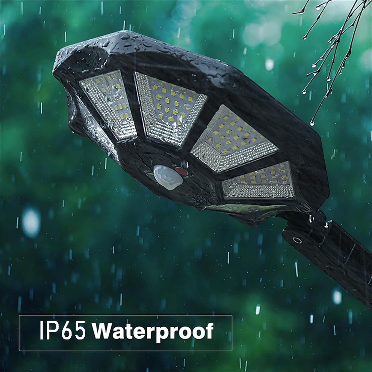 2 Pack Solar Street Lights Outdoor, Motion Sensor Solar Flood Street Lights, Outdoor Dusk to Dawn Solar Lights for Garden Yard Path Patio, IP66 Waterproof