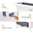 thumbnail image 4 of Poubelle de Cuisine en plastique pliable fixée au mur pour porte de placard poubelle suspendue 8L (blanco), 4 of 5