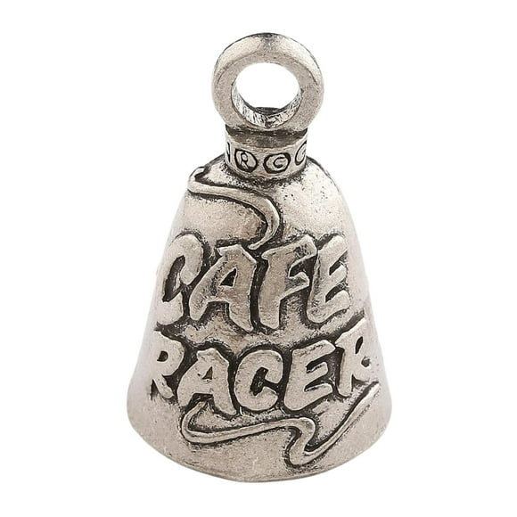 Guardian Bell Caf Racer Good Luck Bell W/Keyring & Black Velvet Gift Bag | Motorcycle Bell | Lead-Free Pewter | Good Luck Gift To Friends & Family | Bike Bell | Made In Usa