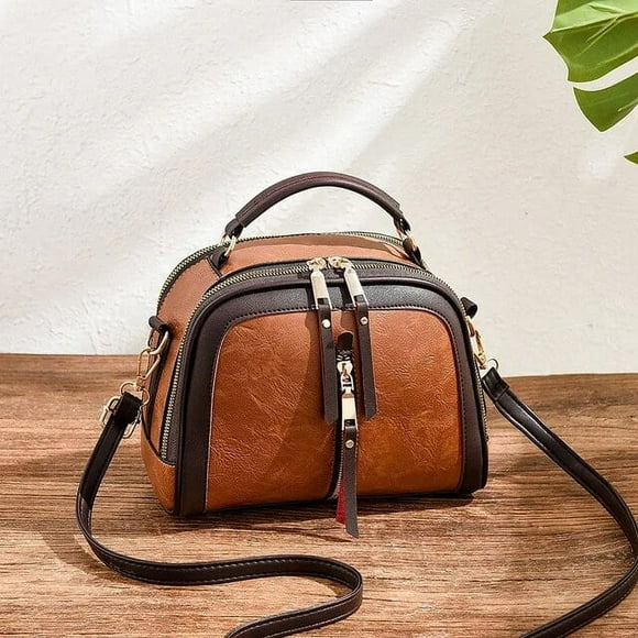 LHSHID Vintage Small Crossbody Shoulder Bag for Women Designer Top-handle Handbags Purse Female PU Leather Messenger Bag Totes
