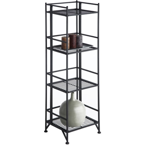 Convenience Concepts Designs2Go Metal Folding 4 Shelf Bookcase, Multiple Finishes