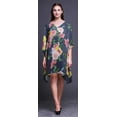 thumbnail image 2 of Bimba Watercolor LadiesÂ&nbsp;KaftanÂ&nbsp;Holiday Loungewear Midi Dress Beach Coverup-4X-5X, 2 of 5