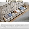 thumbnail image 5 of OKD Farmhouse 9-DRAWER DRESSERS for Bedroom/Living Room，Chest of Drawers with Vintage Metal Handle，Exquisite Engineered Wooden Dresser，Distressed White, 5 of 5